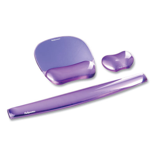 Image of Fellowes® Gel Crystals Keyboard Wrist Rest, 18.5 x 2.25, Purple