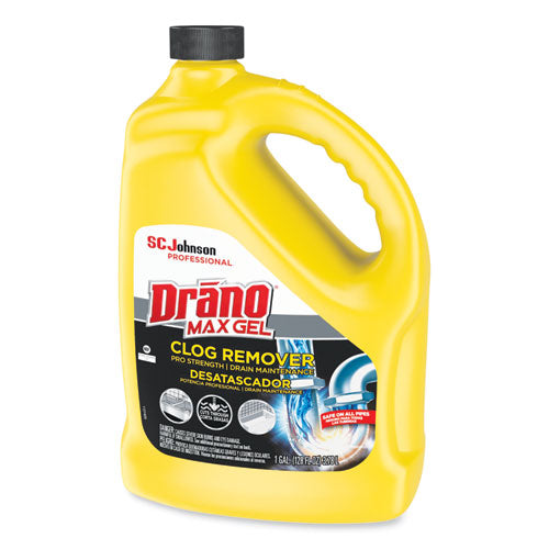 Image of Drano® Max Gel Clog Remover, Bleach Scent, 128 Oz Bottle