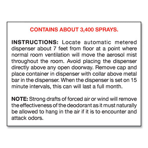 Image of Big D Industries Metered Concentrated Room Deodorant, Lemon Scent, 7 Oz Aerosol Spray, 12/carton