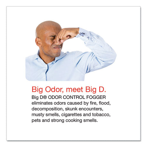 Image of Big D Industries Odor Control Fogger, Mountain Air Scent, 5 Oz Aerosol Spray, 12/carton