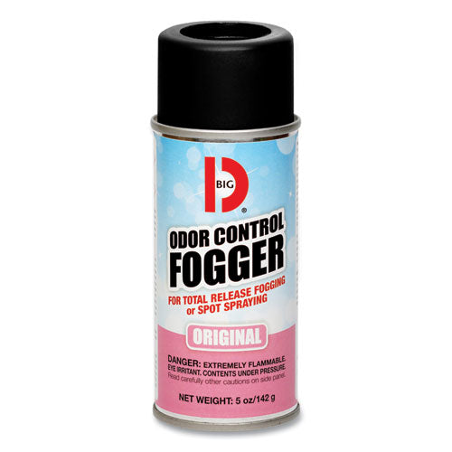 Image of Big D Industries Odor Control Fogger, Original Scent, 5 Oz Aerosol Spray, 12/carton