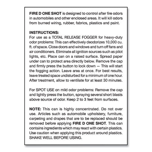 Image of Big D Industries Fire D One Shot Aerosol, 5 Oz Aerosol Spray, 12/carton