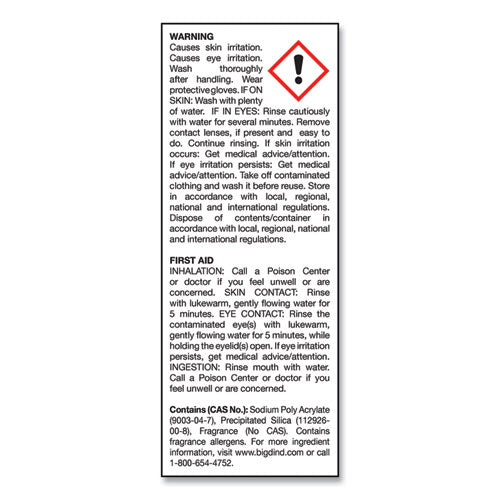 Image of Big D Industries D-Vour Absorbent Powder, Lemon, 16 oz Canister, 6/Carton