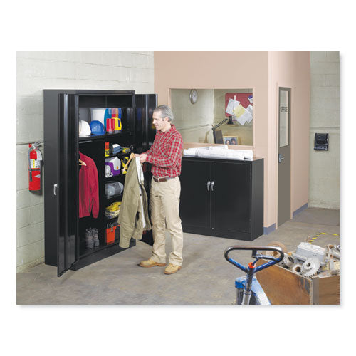 Image of Tennsco Assembled Jumbo Steel Storage Cabinet, 48w X 24d X 78h, Light Gray