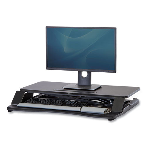 Image of Fellowes® Corsivo Sit-Stand Workstation, 31.5" X 24.25" X 16", Black