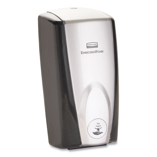 Image of Rubbermaid® Commercial Autofoam Touch-Free Dispenser, 1,100 Ml, 5.2 X 5.25 X 10.9, Black/chrome