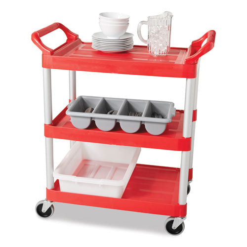 Image of Rubbermaid® Commercial Cutlery Bin, 4 Compartments, 11.5 x 21.25 x 3.75, Plastic, Gray