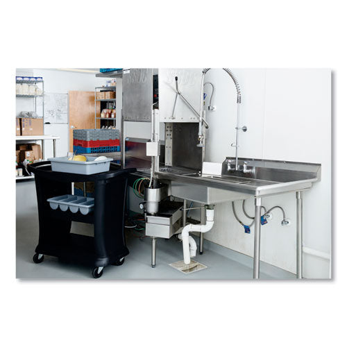 Image of Rubbermaid® Commercial Cutlery Bin, 4 Compartments, 11.5 x 21.25 x 3.75, Plastic, Gray