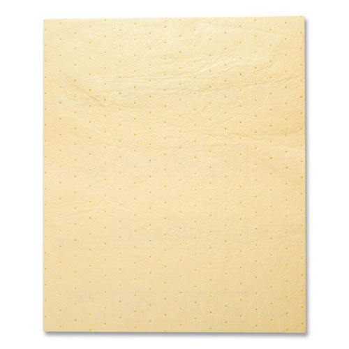 Image of Rubbermaid® Commercial Over-the-Spill Pad, Caution Wet Floor, 16 oz, 16.5 x 20, 22 Sheets/Pad