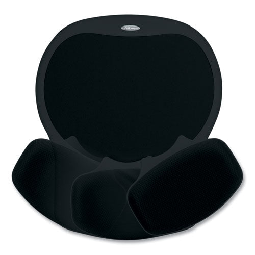 Image of Fellowes® Easy Glide Gel Mouse Pad with Wrist Rest, 10 x 12, Black