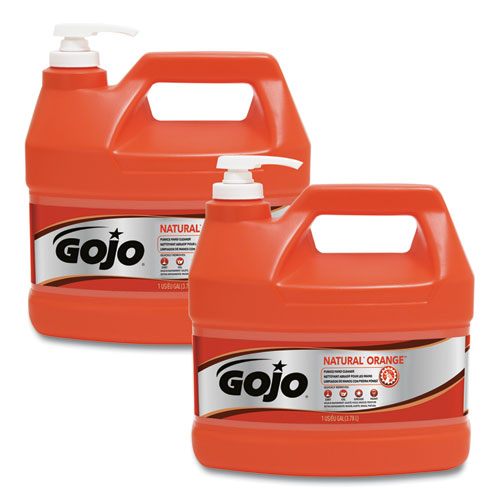Image of GOJO® NATURAL ORANGE Pumice Hand Cleaner, Citrus Scent, 1 gal, 2/Carton