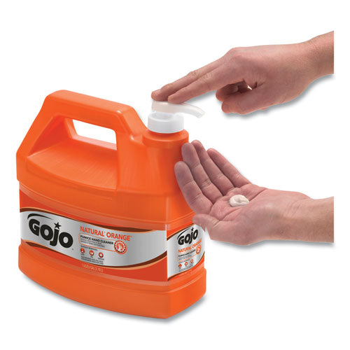 Image of GOJO® NATURAL ORANGE Pumice Hand Cleaner, Citrus Scent, 1 gal, 2/Carton