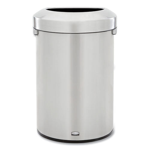 Image of Rubbermaid® Commercial Refine Series Waste Receptacle, 21 gal, Plastic/Stainless Steel