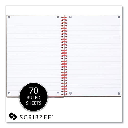 Image of Black n' Red Hardcover Twinwire Notebooks, SCRIBZEE Compatible, 1-Subject, Wide/Legal Rule, Black/Red Cover, (70) 9.88 x 6.88 Sheets