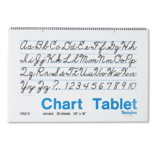 Image of Pacon® Chart Tablets, Unruled, 24 x 16, White, 25 Sheets