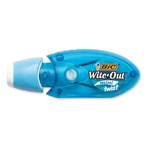 Image of BIC® Wite-Out Mini Twist Correction Tape, Non-Refillable, Blue/Fuchsia Applicators 0.2" x 314", 2/Pack