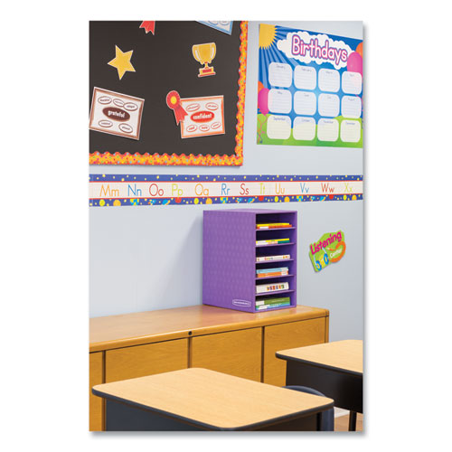 Image of Bankers Box® Vertical Classroom Organizer, 6 Shelves, 11.88 x 13.25 x 18, Purple