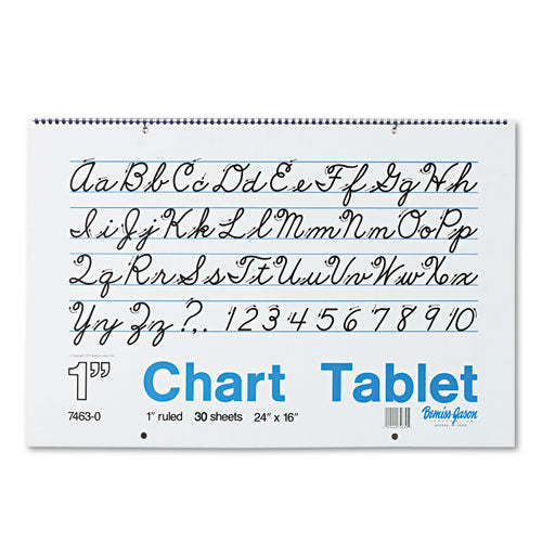 Image of Pacon® Chart Tablets, Presentation Format (1" Rule), 24 x 16, White, 30 Sheets