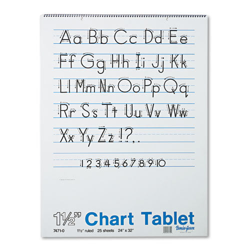 Image of Pacon® Chart Tablets, Presentation Format (1.5" Rule), 24 x 32, White, 25 Sheets
