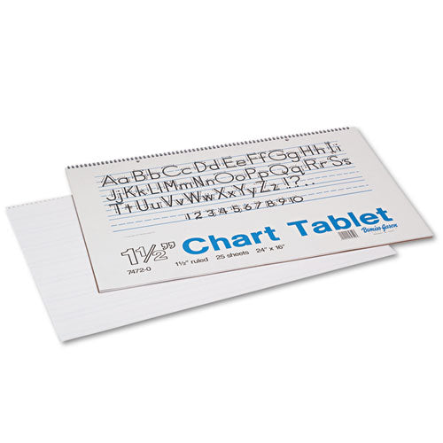 Image of Pacon® Chart Tablets, Presentation Format (1.5" Rule), 24 x 16, White, 25 Sheets