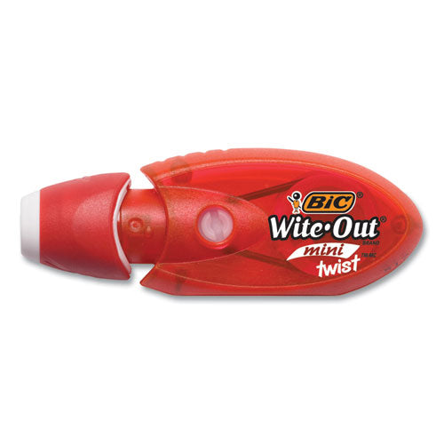 Image of BIC® Wite-Out Mini Twist Correction Tape, Non-Refillable, Blue/Fuchsia Applicators 0.2" x 314", 2/Pack