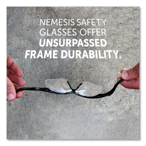 Image of KleenGuard V60 Nemesis Rx Reader Safety Glasses, Black Frame, Clear Lens, +3.0 Diopter Strength, 6/Box