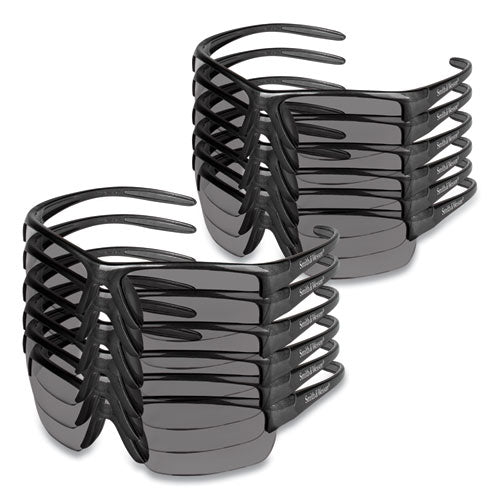 Image of KleenGuard Equalizer Safety Glasses, Gunmetal Frame, Smoke Lens, 12/Box