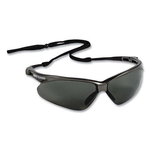 Image of KleenGuard Nemesis Safety Glasses, Gunmetal Frame, Smoke Lens, 12/Box