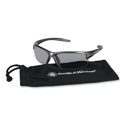 Image of KleenGuard Equalizer Safety Glasses, Gunmetal Frame, Smoke Lens, 12/Box