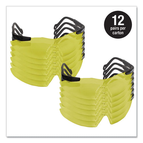 Image of Smith & Wesson® Magnum 3G Safety Eyewear, Black Frame, Yellow/Amber Lens, 12/Box