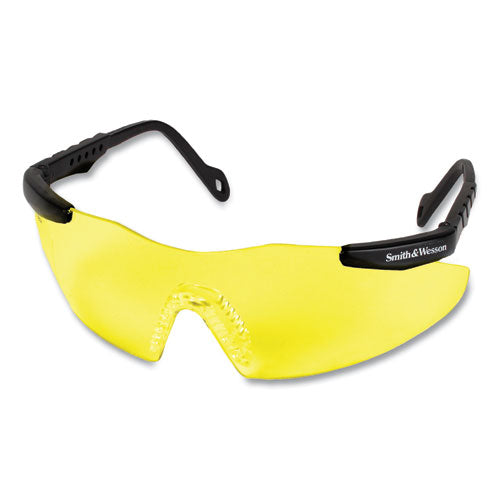 Image of Smith & Wesson® Magnum 3G Safety Eyewear, Black Frame, Yellow/Amber Lens, 12/Box
