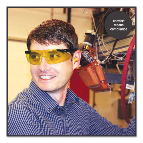 Image of Smith & Wesson® Magnum 3G Safety Eyewear, Black Frame, Yellow/Amber Lens, 12/Box
