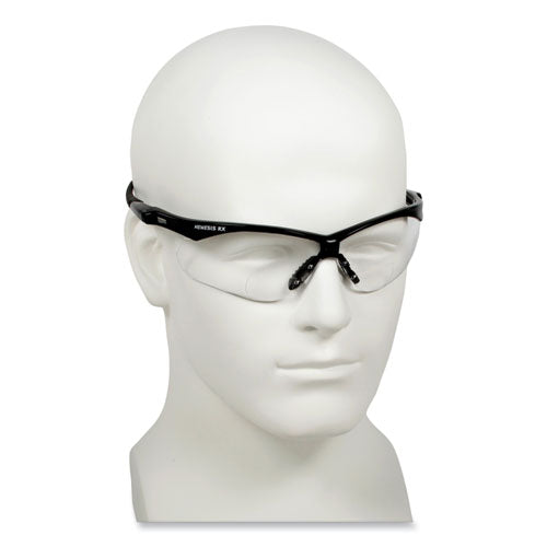 Image of KleenGuard V60 Nemesis Rx Reader Safety Glasses, Black Frame, Clear Lens, +3.0 Diopter Strength, 6/Box
