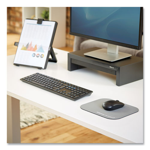 Image of Fellowes® Mouse Pad with Microban Protection, 9 x 8, Graphite