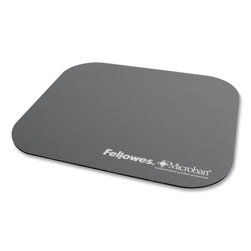 Image of Fellowes® Mouse Pad with Microban Protection, 9 x 8, Graphite