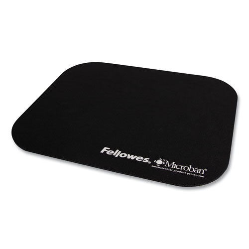 Image of Fellowes® Mouse Pad with Microban Protection, 9 x 8, Black