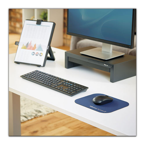 Image of Fellowes® Mouse Pad with Microban Protection, 9 x 8, Navy