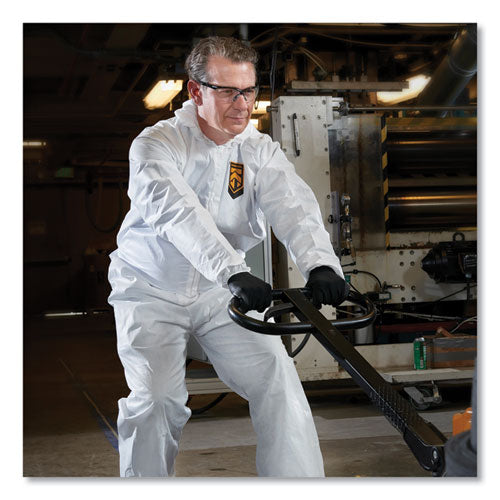 Image of KleenGuard A20 Breathable Particle Protection Coveralls, Elastic Back, Hood and Boots, 4X-Large, White, 20/Carton