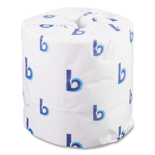 Image of Boardwalk® 2-Ply Toilet Tissue, Septic Safe, White, 4.5 x 4.5, 500 Sheets/Roll, 96 Rolls/Carton