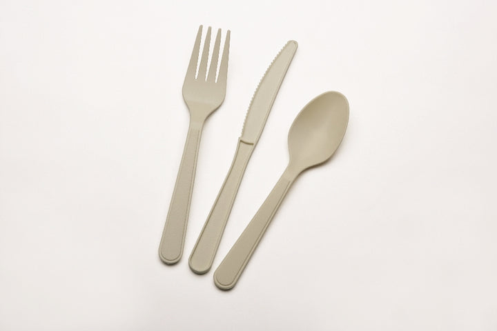 Image of 3 Piece Dining Set, Bioserve Cutlery, Tan