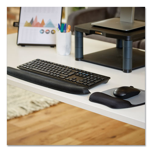 Image of Fellowes® Memory Foam Keyboard Wrist Rest, 19.31 x 2.31, Black