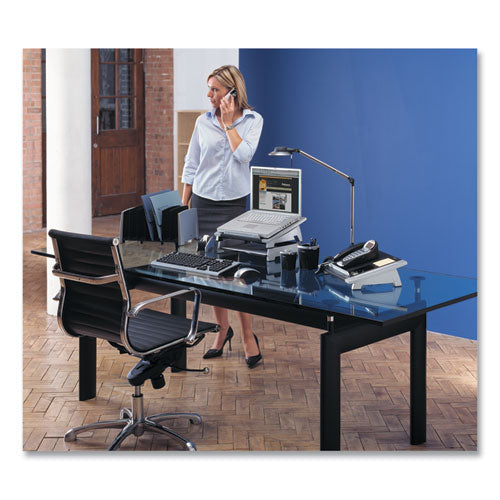 Image of Fellowes® Office Suites Paper Clip Cup, Plastic, 2.44 x 2.19 x 3.25, Black/Silver