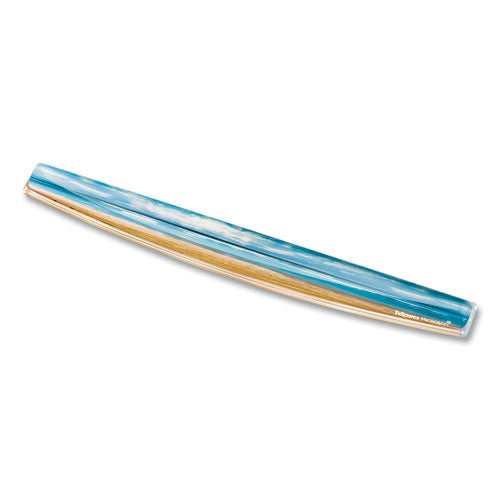 Image of Fellowes® Photo Gel Keyboard Wrist Rest with Microban Protection, 18.56 x 2.31, Sandy Beach Design