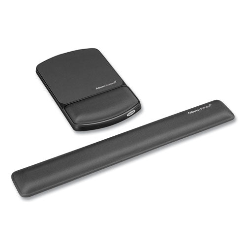 Image of Fellowes® Mouse Pad with Wrist Support with Microban Protection, 6.75 x 10.12, Graphite