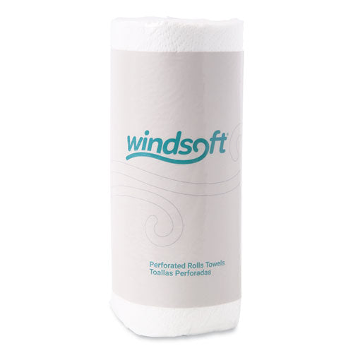 Image of Windsoft® Kitchen Roll Towels, 2-Ply, 11 x 8.8, White, 100/Roll