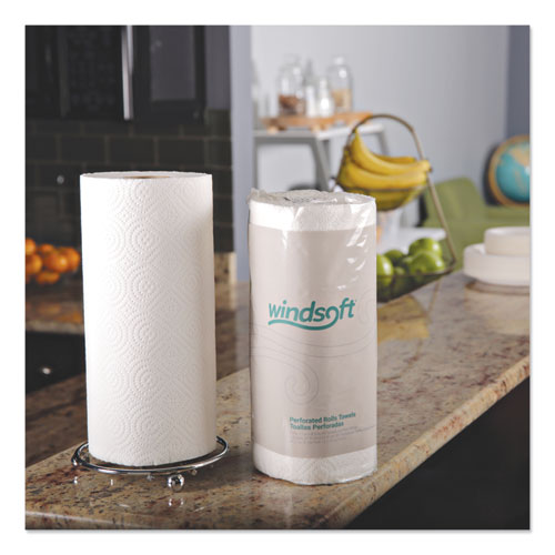 Image of Windsoft® Kitchen Roll Towels, 2-Ply, 11 X 8.5, White, 85/roll