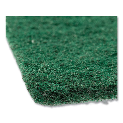 Image of AmerCareRoyal® Medium-Duty Scouring Pad, 6 X 9, Green, 10 Pads/pack, 6 Packs/carton