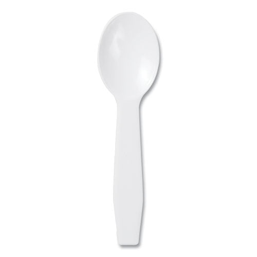 Image of AmerCareRoyal® Polystyrene Taster Spoons, Plastic, 3", White, 3,000/Carton