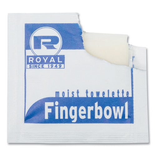 Image of AmerCareRoyal® Moist Towelettes, Individually Wrapped, 4 x 6, Lemon Scent, White, 1,000/Carton
