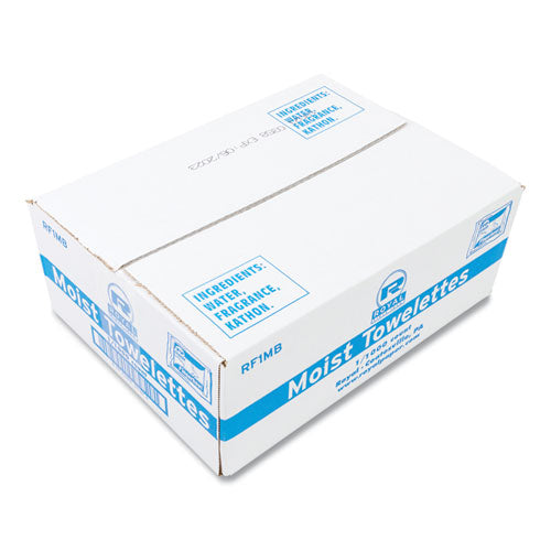 Image of AmerCareRoyal® Moist Towelettes, Individually Wrapped, 4 x 6, Lemon Scent, White, 1,000/Carton